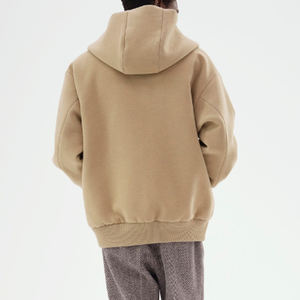 2024 Otoño e Invierno nueva sudadera holgada con capucha para hombre acolchada y gruesa 350G cárdigan de doble cabeza con cremallera suéter para hombre - Product Image 3