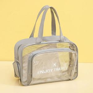 Водонепроницаемая сухая Отделяемая пляжная спортивная сумка из полиуретана и ПВХ Складная стильная сумка с надписью и отделением для обуви - Product Image 2