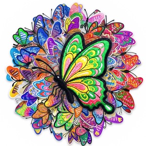 Nuevas Pegatinas de Mariposas con Estilo de Bordado, Pegatinas Transparentes de Mariposas con Diseño Creativo y Estético, Venta al por Mayor - Product Image 3