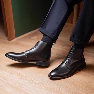 Botas de Invierno 2025 con Cordones, Punta en Pico, Estilo Casual de Negocios, de Cuero Genuino, Zapatos Elevadores para Caballero, Ideales para Reuniones y Fiestas - Product Image 2