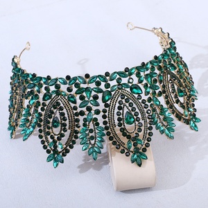 Corona Nuziale QS per Concorsi di Bellezza in Stile Barocco Europeo e Americano, Decorata con Diamanti e Cristalli - Product Image 4