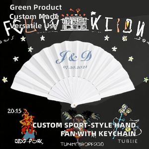 Customizable Plastic Hand Fan Sport Style <b>Keychain</b> PVC Model for Business Gifts Lovely Cross Fairy Chinese Design for Graduation - Product Image 2
