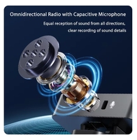 SX39 Microphone sans fil diffusion en direct enregistrement Radio réduction de bruit Portable pour caméscope DSLR Smartphone tablette