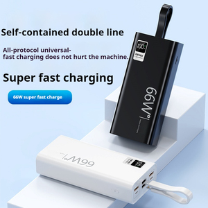 Trend ürünleri büyük kapasiteli hızlı şarj LED ekran PD 20W 66W güç banka 30000mAh USB-C outputcharging şerit cabl