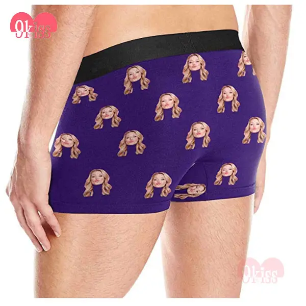 Valentine's Day Present Photo Printed Underwear Men Boxer Briefs Sexy