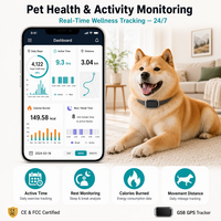 Traceur GPS 4G étanche longue durée pour chiens avec application gratuite, localisation en temps réel, lecture de l'historique, géolocalisation et suivi d'activité