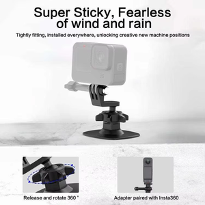 Supporto Adesivo Flessibile a 360° per Casco e Auto con Logo/Confezione Personalizzabili per GoPro Hero 13 12 Insta360 X4 DJI - Product Image 3