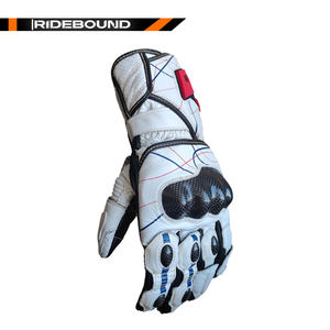 Gants de moto en cuir pour la course, doigts complets, rétro, respirants, compatibles avec les écrans tactiles, protection de la paume, décontractés, pour la salle de sport, en plein air - Product Image 2