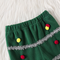 Vêtements de Noël pour bébé, tenue sans manches verte avec motif d'arbre de Noël, tenue de performance pour tout-petits, ensembles de fêtes pour bébés filles