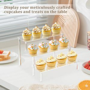 Expositor Acrílico Transparente de 3 Niveles para Perfumes, Colonia, Cupcakes, <span class=keywords><strong>Amiibo</strong></span>, Figuras, Comida, Postres, Organizador de Cosméticos - Product Image 5