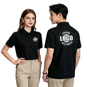 Custom Printed Black Men's Polyester Soft Breathable Waterproof Windproof Work Fashion Uniform Polo Shirt Oeko-Tex Standard 100 - Product Image 1
