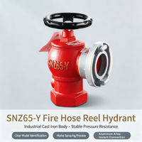 Vanne rotative en fonte DN65 2,5 pouces à connexion rapide avec volant SNZ65-Y pour dérouleur de tuyau d'incendie et hydrant pour la lutte contre les incendies en intérieur