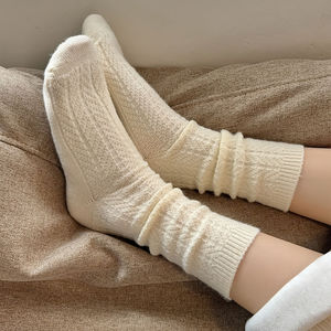 <span class=keywords><strong>2025</strong></span> Mới Đến Mềm Len Vớ Mùa Đông Của Phụ Nữ Dày Ấm Áp Slouch Cashmere Vớ - Product Image 5