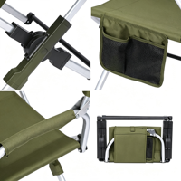 Chaise de Réalisateur Pliante en Alliage d'Aluminium, Chaise de Réalisateur Portable Pliante pour Camping en Plein Air avec Porte-Gobelet 4,1 kg
