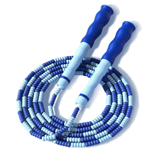 Cuerda sin enredos ajustable para niños y adultos, cuerda de saltar con cuentas suaves segmentadas para ejercicio aeróbico y entrenamiento de resistencia - Product Image 1