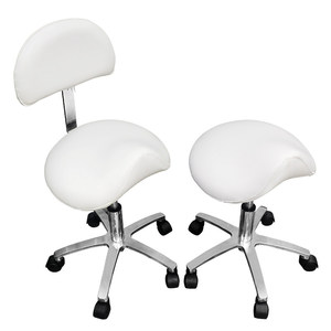 Новое коммерческое парикмахерское кресло для салона красоты с каркасом из нержавеющей стали, 5-лучевой базой и колесиками, рабочий стул для стилиста для услуг по химической завивке/окрашиванию волос - Product Image 5