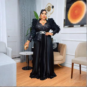 Abito da banchetto a vita alta da donna europeo americano di grandi dimensioni Cross-Border da Aliexpress-nuovo stile <span class=keywords><strong>Party</strong></span> con paillettes a <span class=keywords><strong>diamante</strong></span> caldo - Product Image 4