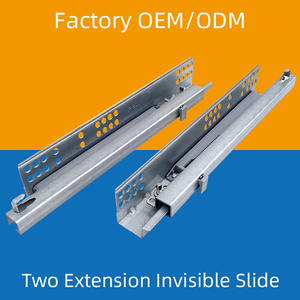 Nhà máy ẩn giấu undermount ngăn kéo trượt 2 lần nửa mở rộng Kính thiên văn phía dưới gắn Ngăn kéo trượt cho tủ - Product Image 2
