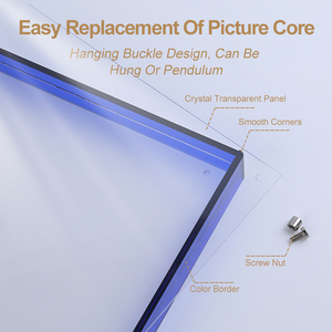 Bán hot trong suốt Acrylic hình ảnh khung màu xanh màu xanh lá cây Tường Treo Máy tính để bàn hiển thị đầy màu sắc khung ảnh - Product Image 5