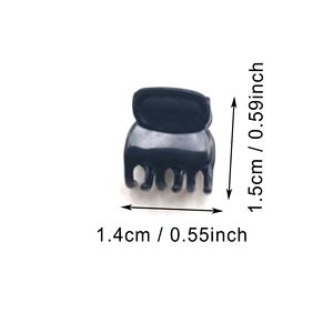 100 Stück/Beutel Schwarze Einfarbige Plastik-Mini-Haarklammern Kleine Haarspangen Haaraccessoires für Mädchen Tägliche Pony-Fixierung - Product Image 6