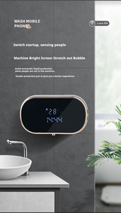 Distributeur de savon mural intelligent à détection automatique, pour mousse et lavage des mains, usage domestique, accessoires de salle de bain - Product Image 2