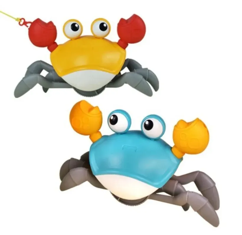 Outdoor Pull Walking Wind Up Crab Water Playing Baby Bath Kids Crawling Beach Windup Crab Toy