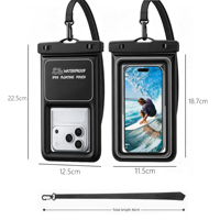 Nouvelle conception de sac de téléphone étanche en PVC, pochette flottante pour sports nautiques, natation, surf, paddle board, kayak, étui pour iPhone