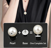 Boutons de luxe invisibles sans couture en perles anti-écartement pour col de chemise, stoppeurs d'écart pour chemisiers et cardigans pour femmes