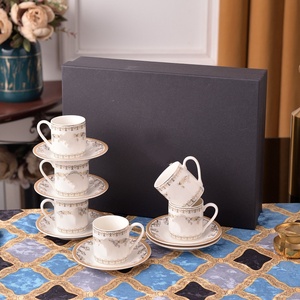 Luxury Elegant Bone China <b>Tea</b> Saucer <b>Set</b> with Floral Pattern Eco-Friendly Home Decor Coffee <b>Cups</b>-Home Gifts - Product Image 2