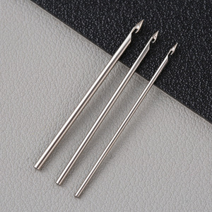 Crochets à broder en acier inoxydable avec manche en <span class=keywords><strong>bois</strong></span>, aiguille à poinçonner avec 3 aiguilles, tambour français, perles, paillettes, couture artisanale - Product Image 5