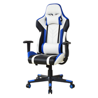 Chaise de jeu réglable inclinable ergonomique blanche de haute qualité en cuir grande chaise de course e-sports