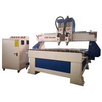 Routeur CNC 3D à double tête haute vitesse, contrôle DSP, logiciel NC Studio, moteur pas à pas/servo, boîte de vitesses, gravure sur bois