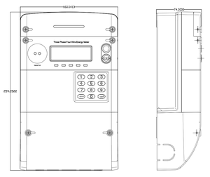 มิเตอร์วัดพลังงานไฟฟ้าแบบสามเฟส ZHONGYI รุ่น STS DLMS/DL/T645-2007 รองรับ Modbus-RTU RS485/LoRaWAN คลาส 1 60A - Product Image 3