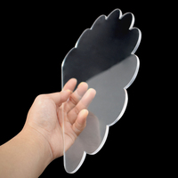 AK 2 pièces/ensemble disques à gâteaux en acrylique en forme de fleur, bord de gâteau, grattoir à crème lisse, outils de décoration de mariage