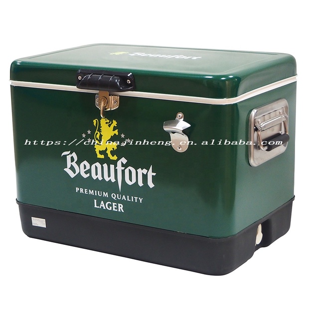 51L Matel Locking Cooler Box with Big Large Capacity