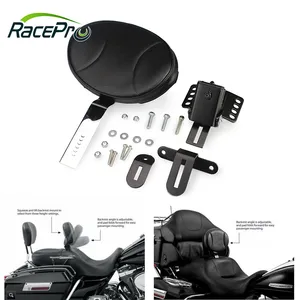 Detachable Adjustable Plug In Rider Driver Backrest Pad For Harley Touring Road Street Glide Custom Road King Classic Low 97-15