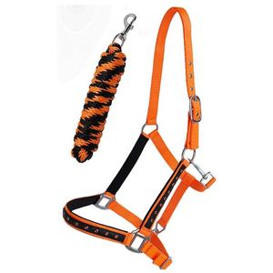 Harnais de cheval personnalisé avec détails en cuir véritable, embout de nez rembourré en polaire douce, ajustement confortable pour la tête - Product Image 2