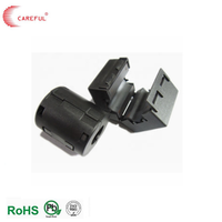 Suppresseurs EMI RoHS, REACH et ISO 9001, noyaux en ferrite à clipser, plastique noir avec diamètre intérieur de 13 mm