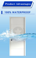 Fournisseurs chinois de portes intérieures en WPC, PVC, UPVC, designs de portes de salle de bain imperméables avec cadre de porte