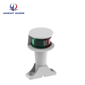 Luces de Señalización de Navegación LED de 12 V CC con Carcasa Blanca, Luces de Advertencia para Yates Marinos con Base de Montaje de 4 Pulgadas, Material de Acero - Product Image 3