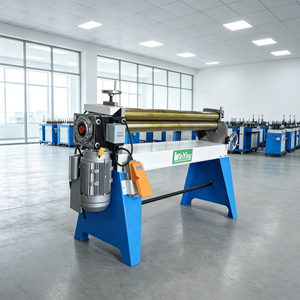 Machine à cintrer les tôles WinYing à 3 rouleaux, manuelle, en acier au carbone, acier inoxydable, aluminium, avec moteur, petite plieuse de tôles - Product Image 4