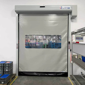 Porta Rapida Automatica a Zip 4000x4500mm, Velocità 0.6-1.5m/s, Barriera di Sicurezza a Infrarossi, 220V, Tenda in PVC per Magazzino - Product Image 6