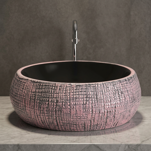 Articles sanitaires en céramique de qualité pour l'exportation Lavabo de table imprimé dans une nouvelle couleur et un nouveau design de l'Inde au meilleur prix - Product Image 4