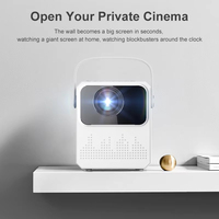 Nouveau projecteur vidéo LCD portable T2 Mini Android 9.0 2026, 300 lumens, idéal pour système de cinéma maison, projecteurs LED