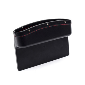 Car Seat Gap <b>Storage</b> <b>Box</b> Leather Narrow Design For Car Interior Organization Black <b>Brown</b> Beige - Product Image 2