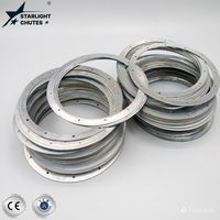 STARLIGHT CHUTES SC Brides plates galvanisées perforées CNC / Brides plates en acier inoxydable SS304 pour connexion de conduits TDF/TDC