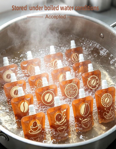 Custom PET <b>Coffee</b> Spout Pouch Transparent <b>Liquid</b> Packaging Bag Tea Beverage Sachet OEM ODM - Product Image 2