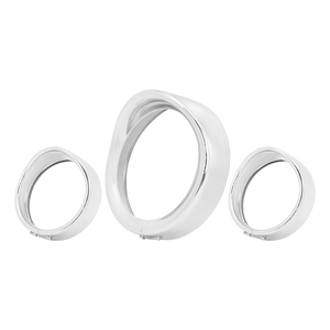 Motorcycle 7" <strong>Headlight</strong> Trim Ring Visor Style 4.5" Fog Light Cover for <strong>Harley</strong> Touring Road King Electra Glide Dyna Softail - Product Image 1