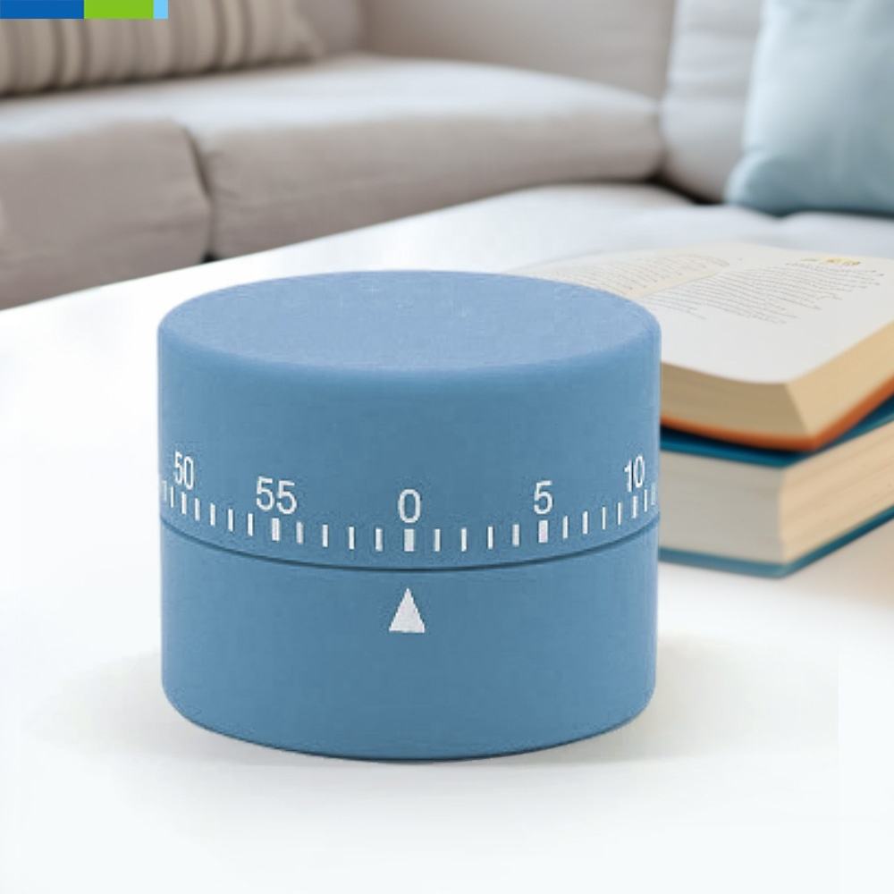 Cycinder Mechanics Timer 60min Standard Countdown Eco-Friendly Plastic Kitchen Tool Novelty Classic Industrial Modern Design