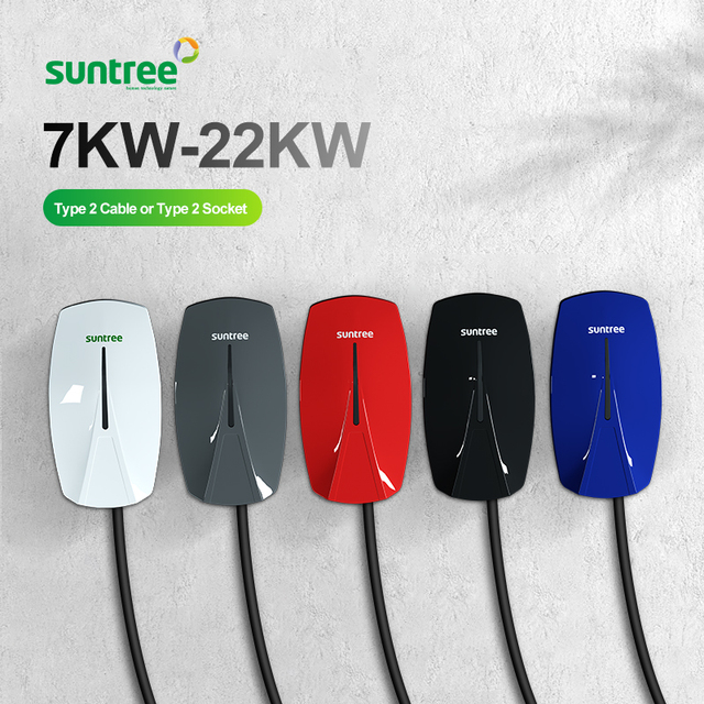 Home Electric Vehicle Ev Charger Wallbox Ev Charging Stations 7kw 11kw Smart Evs Chargering 32A Type 2 Floor Mounted Charger